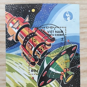 Sello conmemorativo de la exploración espacial coreana: un viaje celestial
