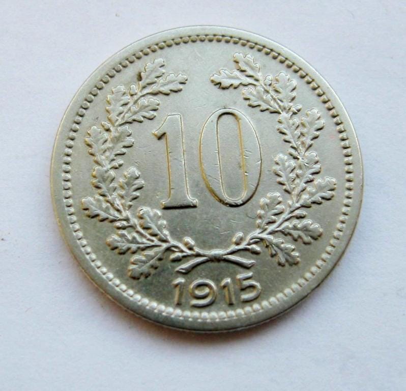 Vintage 1915 Austria-Hungary 10 Heller Coin – Austro-Hungarian Empire Currency