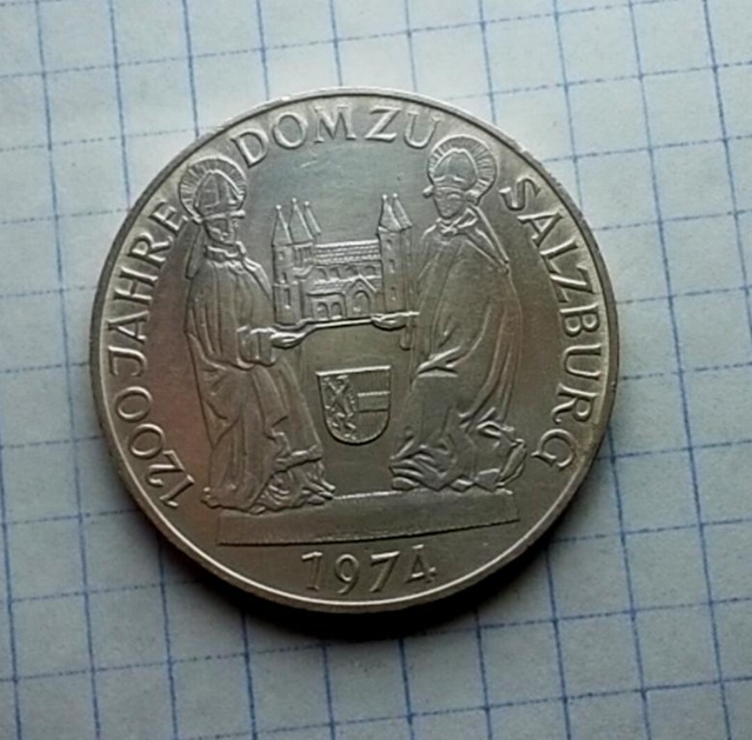 Vintage Rare Commemorative Coin – Austria (1974), 50 Schillings “1200th ...