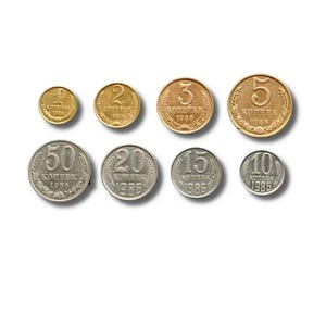 1986 Complete USSR Coin Collection – Full Set of 1 to 50 Kopecks