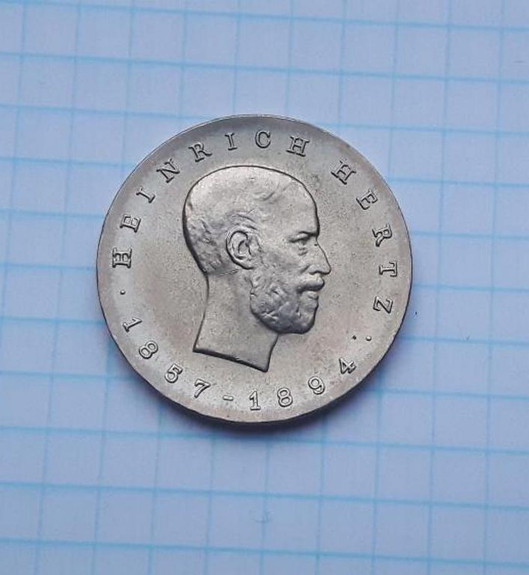 ヴィンテージ 東ドイツ 5マルク硬貨 1969年 – ハインリヒ・ヘルツ | 銅