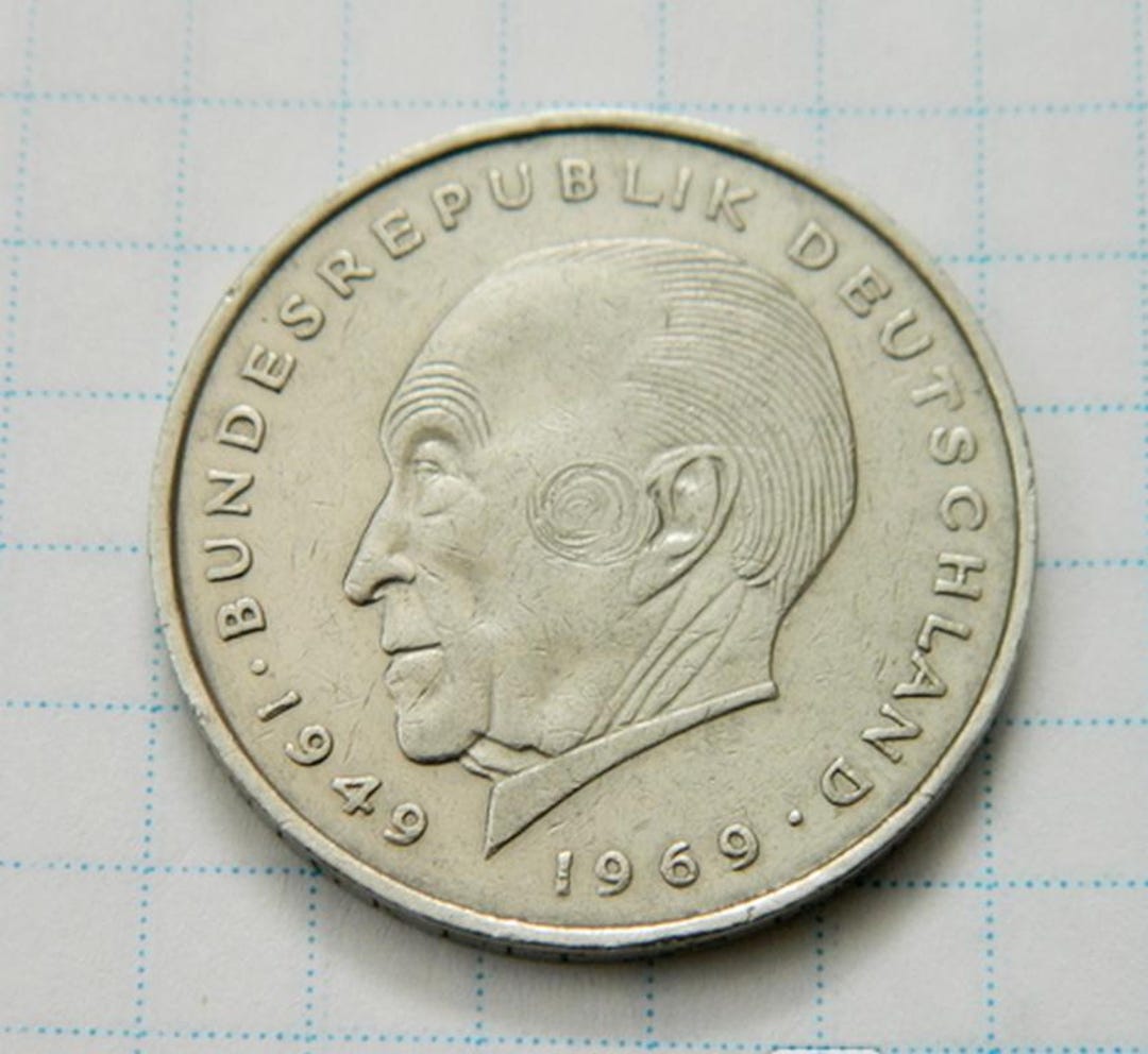 1971年ドイツ2マルク硬貨 – ドイツ連邦共和国、ルートヴィヒ