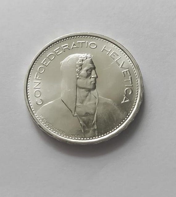 1966年 スイス 5フラン銀貨 – ヘルベティアデザイン - Etsy 日本
