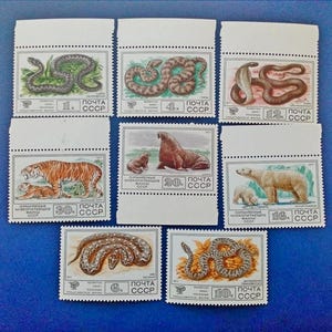 USSR Stamps, 1977: Complete Series on USSR Fauna