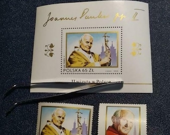 Vintage Polen Papst Johannes Paul II Briefmarken 1983 Besuch Set Katholische Philatelie Sammlerstück