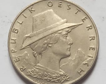 Vintage Österreich 1000 Kronen Münze, 1924 - Ausgabe der Frühen Republik Österreich