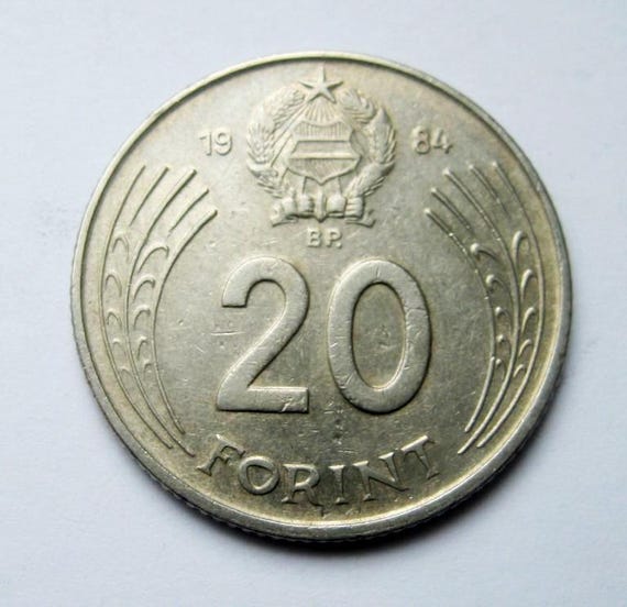 ヴィンテージ 1984 ハンガリー 20 フォリント コイン – 象徴的な