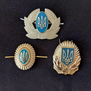 Military Cockades of Ukraine – Emblems of Different Branches of the Armed Forces – Modern Ukrainian Army Insignia