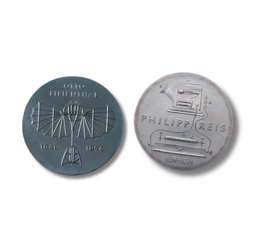 ヴィンテージ東ドイツ記念コインセット：リリエンタール＆ライス、銅ニッケル合金 - Etsy 日本