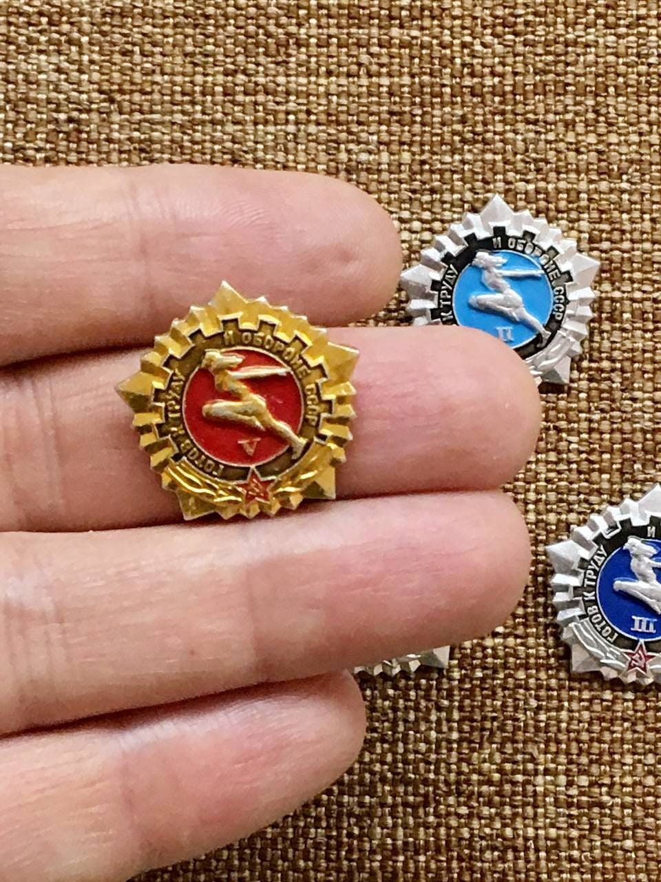 Insigne Sport Vintage URSS - Compétition Cycliste Vélo, Années 50 - Russie, Dimensions 50x20 Mm