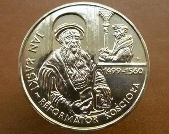 Polonia 2 Złote 1999 — 500.º aniversario del nacimiento de Jan Łaski (1499-1560)