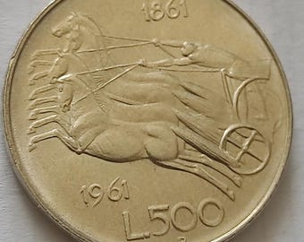 ヴィンテージ イタリア 500 リラ銀貨 コロンブス船 - Etsy 日本