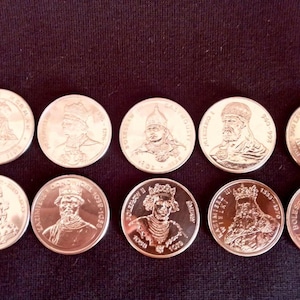 Set di 10 monete commemorative polacche da 50 e 100 Zloty – Serie Re Polacchi (anni &#39;80)