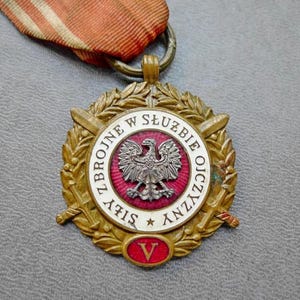 Poland PNR - Medal &quot;For Service to the Fatherland in the Armed Forces&quot; - V Class (Bronze)