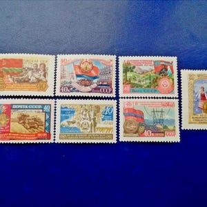 Vintage USSR Stamps, 1957: 40th Anniversary of the October Socialist Revolution