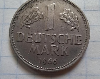 Vintage FRG 1 Mark Coin 1966 F – Federal Republic of Germany