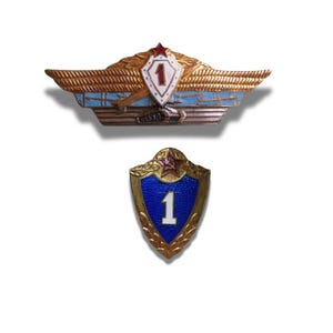 Set of Two USSR 1st Degree Army Class Badges