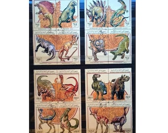 1994 Komorernas dinosauriestämpelset – Förhistoriska djur och fossil – Stämplade Vintage World Stamps