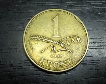 デンマーク 1 クローネ 1940 年、1941 年 - デンマークのヴィンテージ