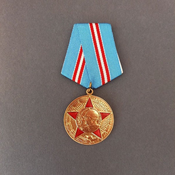 The jubilee medal "50 Years of the Armed Forces of the USSR"  to commemorate the 50th anniversary of the Armed Forces of the USSR.