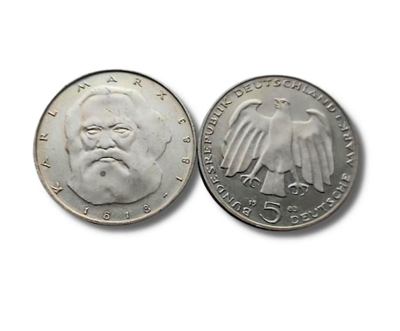 ドイツ、西ドイツ、5マルク 1983年 - カール・マルクス生誕200周年記念