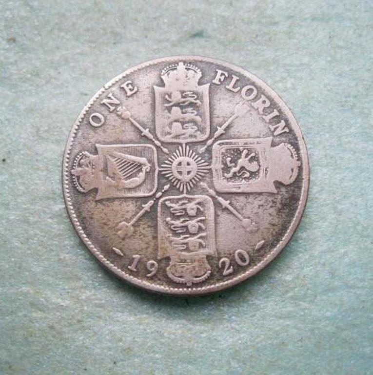希少な英国2シリング（フローリン）1920年 – ジョージ5世 – 銀貨