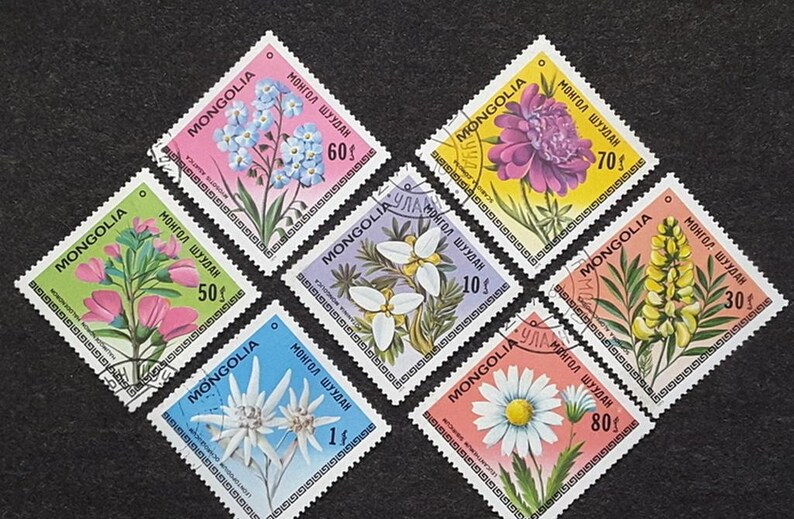 Vintage Mongolia Postage Stamps – 1979 Wildflowers & Native Flora ...