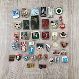 USSR Sports Legacy: Vintage Collection of 37 Athletic Badges (1970s-1980s)