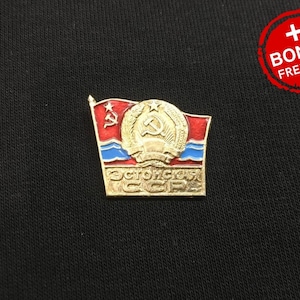 Vintage Rare 1970s Estonian Republic Badge - USSR Era
