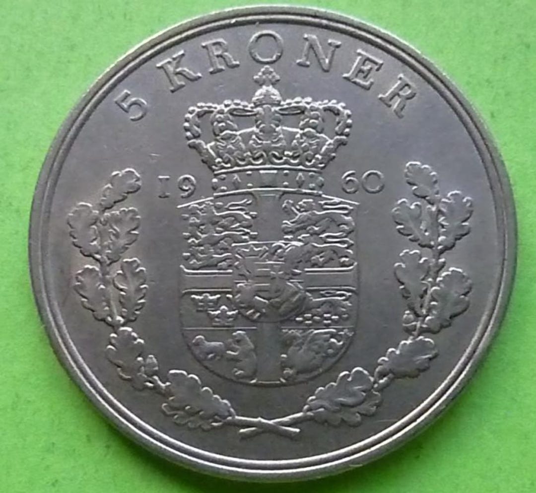 デンマーク 5クローネ硬貨 1965年 フレデリック9世 il_1080xN.7301960362_2blh.jpg