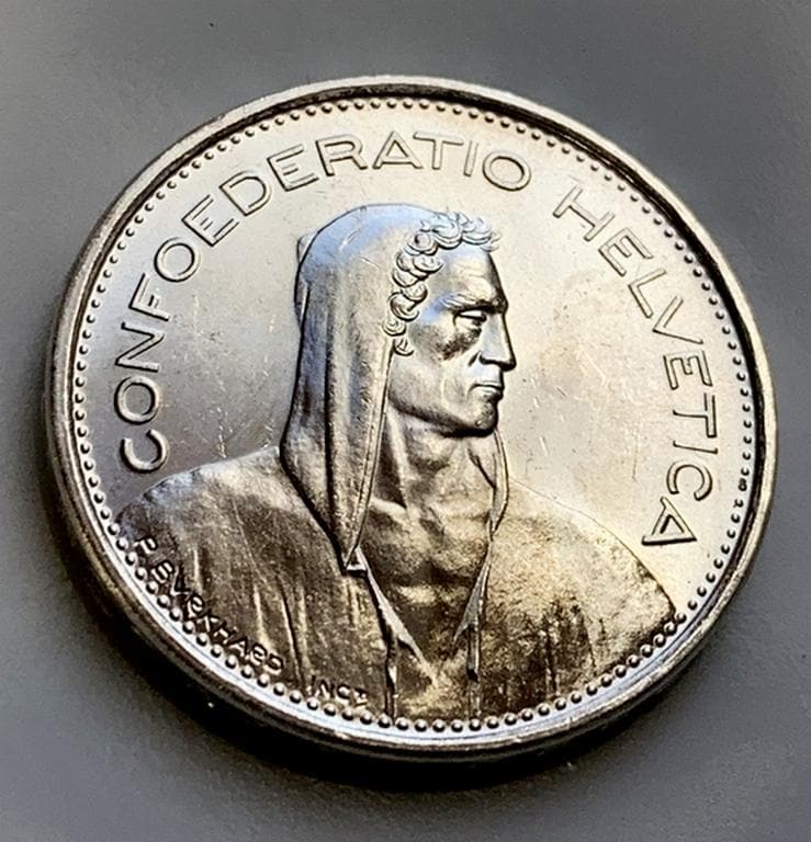 1965年 スイス 5フラン銀貨 – ヘルベティアデザイン - Etsy 日本