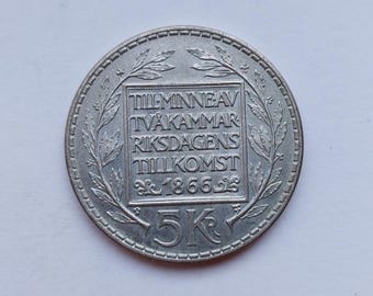 スウェーデンのコイン 5 クローナ |グスタフ 6 [令和コイン]KM#A5
