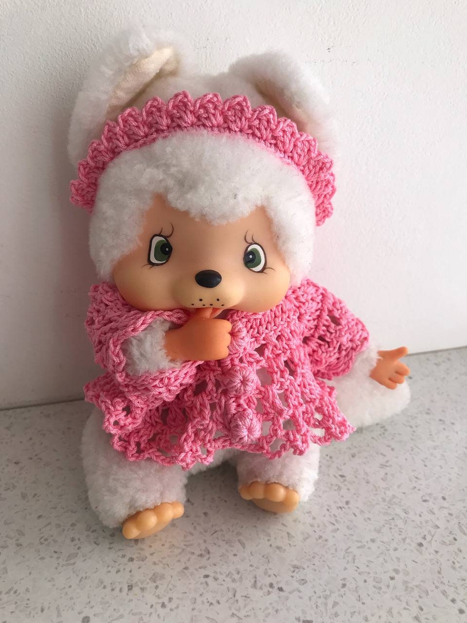 Pink monchichi on sale