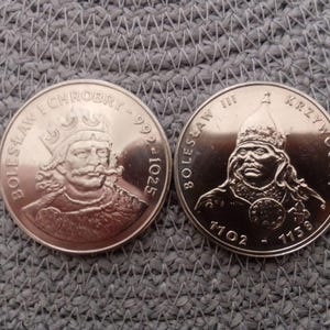 Commemorative Polish 50 Zloty Coins – Kings Bolesław I the Brave & Bolesław III Wrymouth