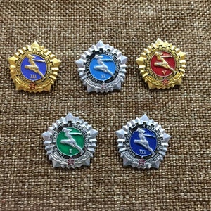 Vintage USSR Military Sports Badges: Ready for Labor and Defense, 1970s