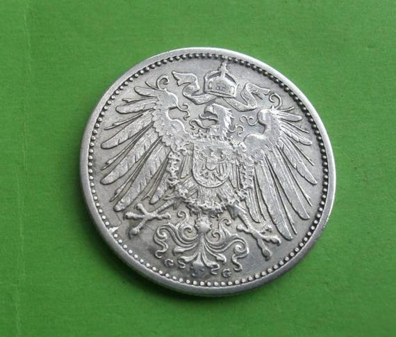 ドイツ 1マルク 1904年銀貨 — ドイツ帝国皇帝ヴィルヘルム2世 - Etsy 日本