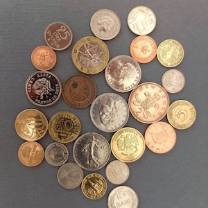 World Coin Collection: 25 Unique Coins, Mixed Countries & Eras