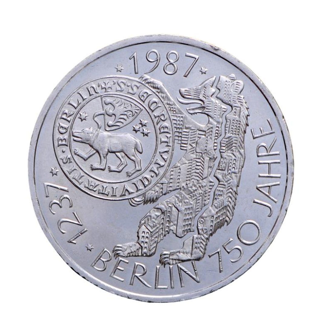 ドイツ 10マルク 1987年 – ベルリン750周年 – 記念銀貨 - Etsy 日本