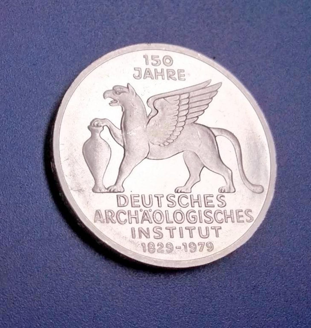 1979年-Jドイツ考古学研究所創立150周年記念５マルク銀貨 PCGS高鑑定❗️ ヴィンテージドイツ 5マルク 1979年 – ドイツ考古学研究所150周年