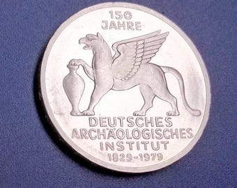 1971年ドイツ銀貨5マルク、5ドイツマルク硬貨、純度625の銀貨