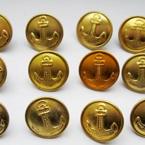 USSR Navy Uniform Buttons (Pugovitsy), 1970s-1980s – Set of 12