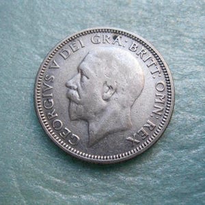 Rare Great Britain 1 Shilling Coin 1928 – King George V – .500 Silver