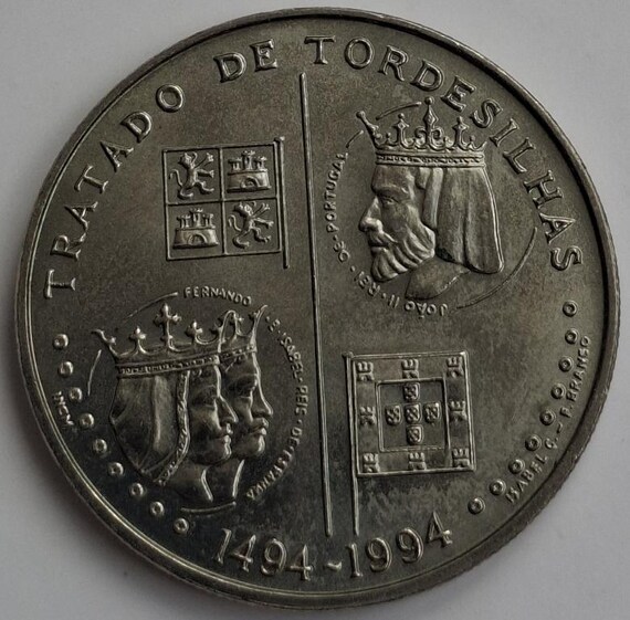 ポルトガル　Y-不明　500エスクード　銀貨　1995年銘　 ポルトガル ポルトガル銀貨 \\u003c 500エスクード券(1997年発行) 海外通貨 文鉄・お札と