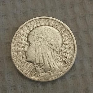 Moneda antigua de 2 zlotys polacos, 1932 – Reina Jadwiga, plata
