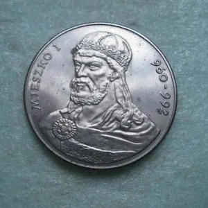 Vintage Poland 50 Zloty Coin, 1979 – Prince Mieszko I, Polish Rulers Series