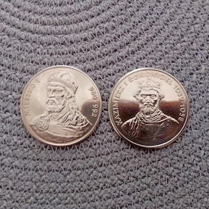 Commemorative Polish 50 Zloty Coins – Medieval Kings Mieszko I & Casimir I the Restorer