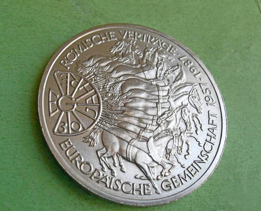 1987年西ドイツ10マルク銀貨：ローマ条約締結記念 - Etsy 日本