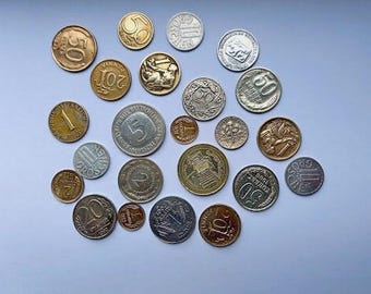 大型外国コイン：世界の通貨コレクション（29～35 mm） - Etsy 日本