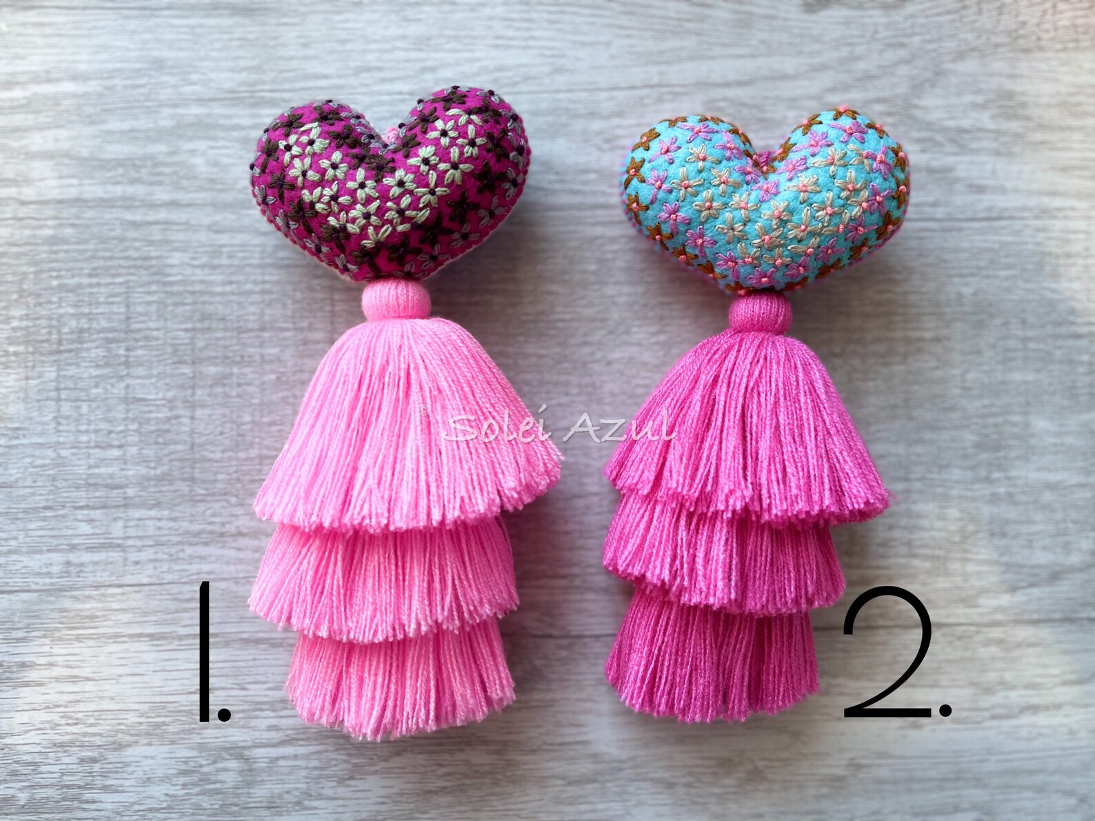 Heart Tassel Rococo Tassel Corazon Colgante Colgante Etsy