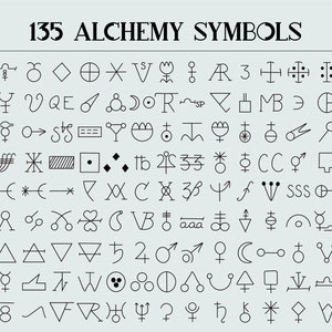 135 Alchemy Symbols 405 pngs included Black White Terracotta color theme sets and vectors Adobe Illustrator Ai File EPS file image 3
